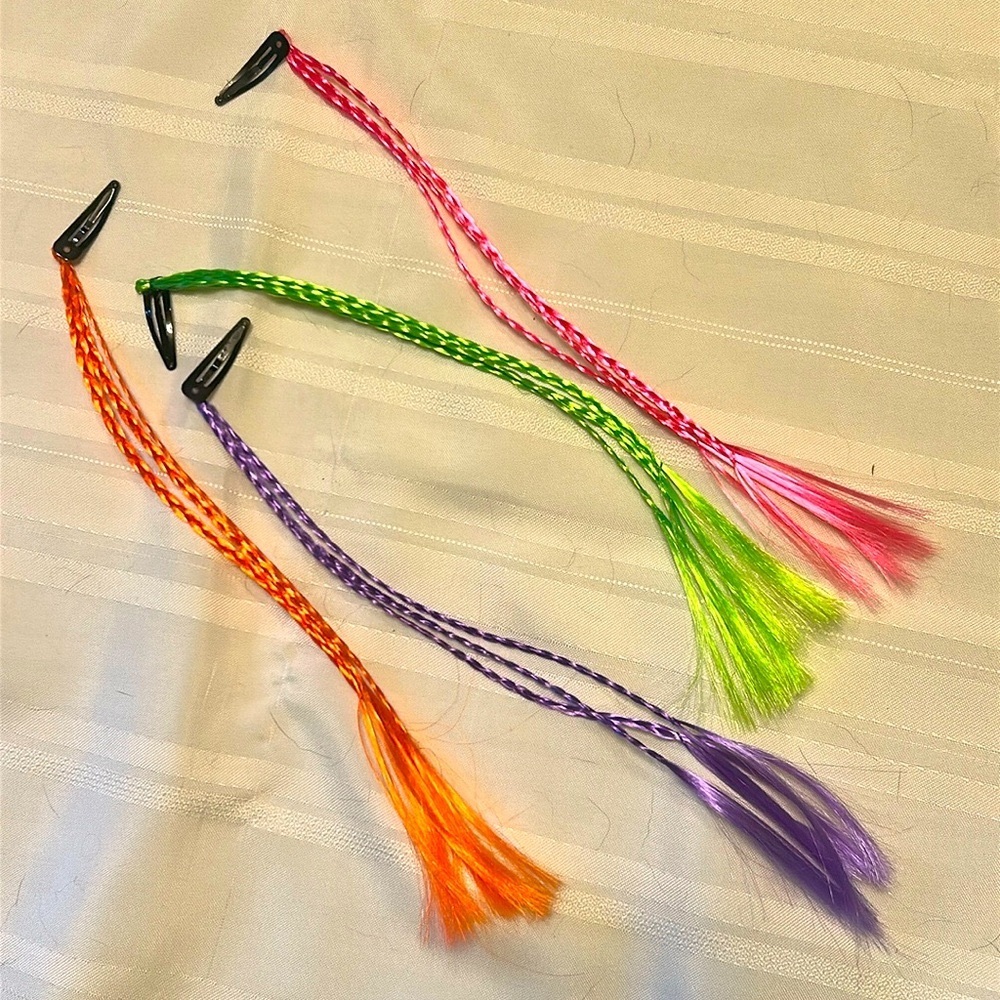 Colorful Braid Clip Bundle